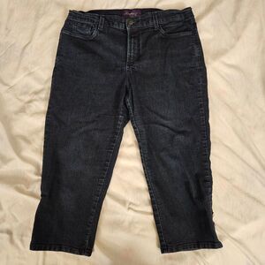 NYDJ Women's Dark Wash Denim Capri Size 12